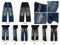 Vintage Distressed Cargo Denim Jeans
