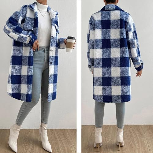 Women’s Premium Checkered Winter Coat