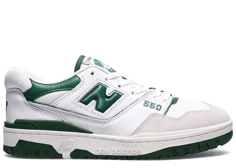 New Balance 550 – White &amp; Green  👟