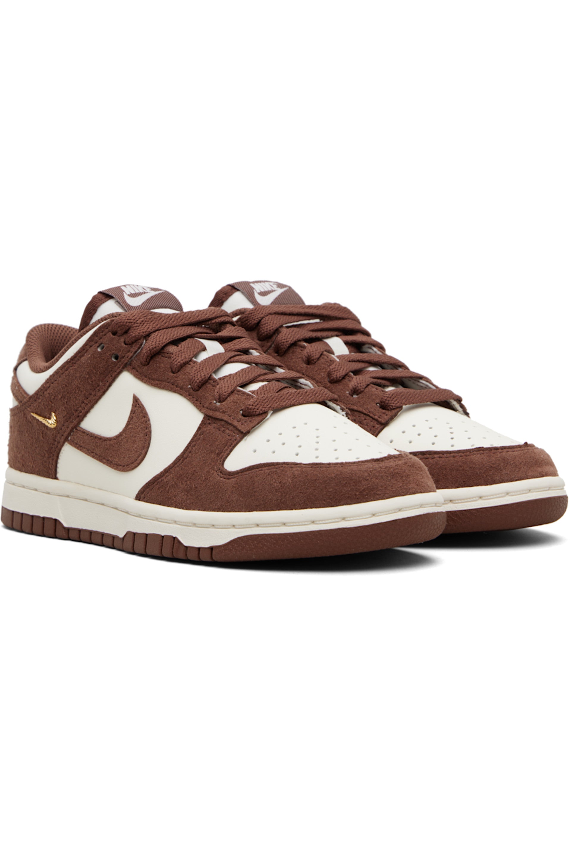 NIKE Burgundy &amp; White Dunk Low Sneakers